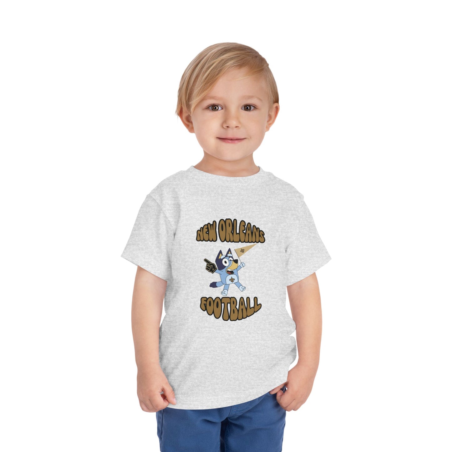 Toddler Bluey New Orleans Saints Football T-Shirt