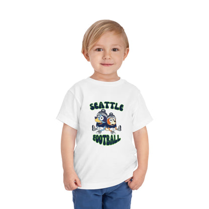 Toddler Bluey & Bingo Design Seahawks Football - Inspired T-Shirt