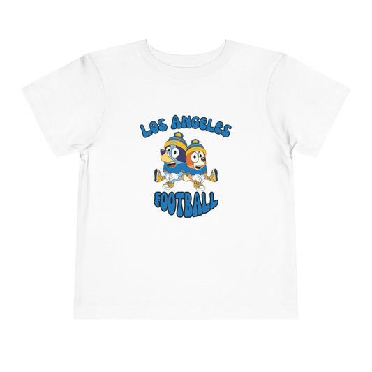 Toddler Bluey & Bingo Design Chargers Football - Inspired T-Shirt