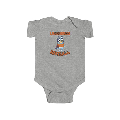 Customizable Infant Onesie - Bluey College Football Design