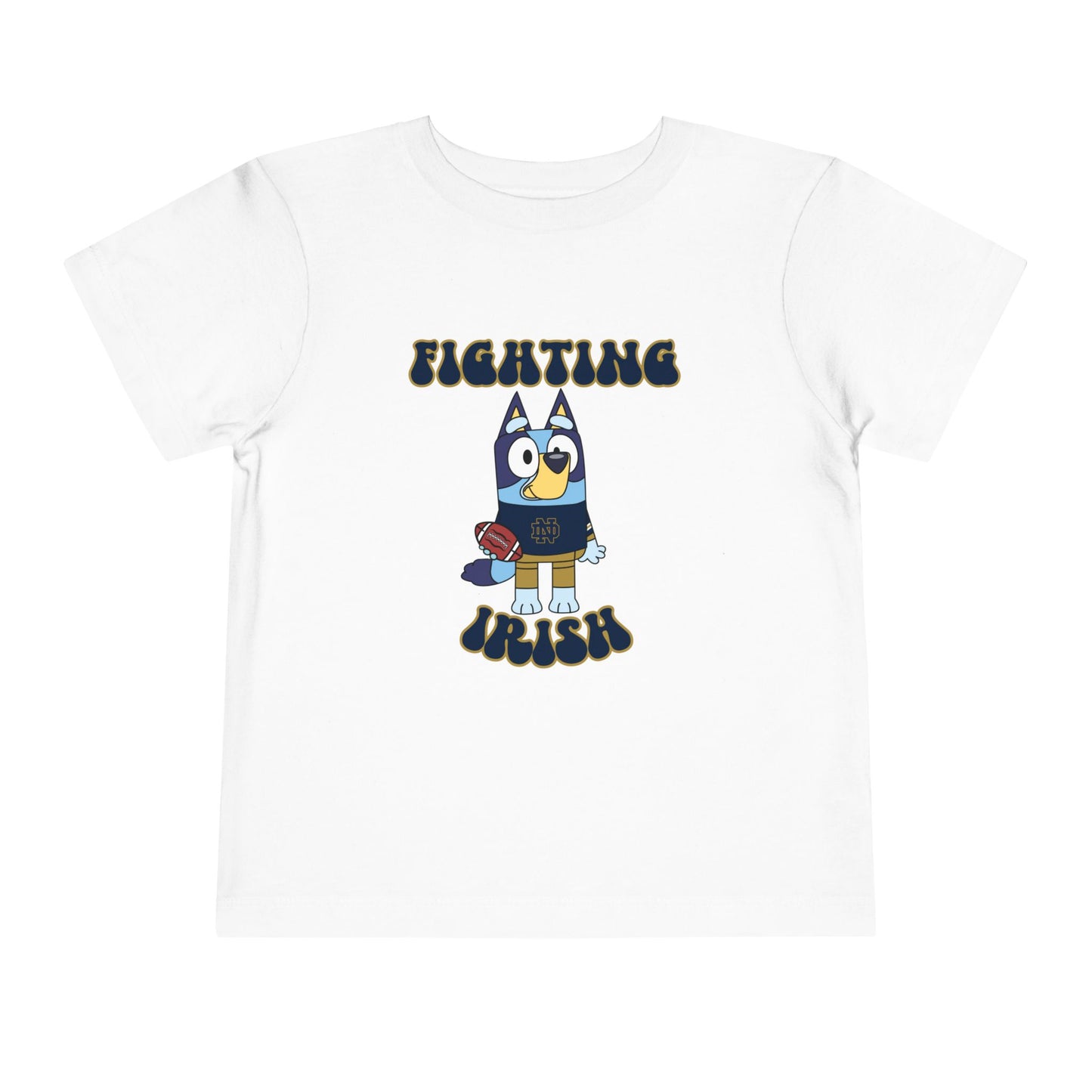 Bluey Fighting Irish Design College Football Toddler Tee