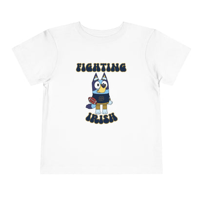 Bluey Fighting Irish Design College Football Toddler Tee