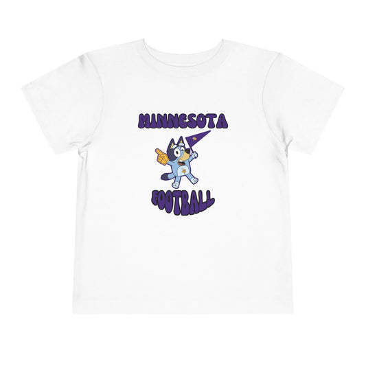 Toddler Bluey Design Minnesota Football - Inspired T-Shirt