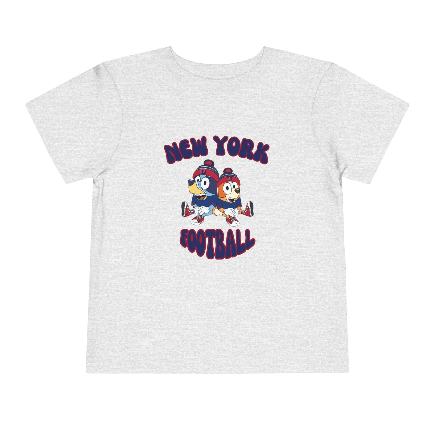 Toddler Bluey & Bingo Design New York Giants Football - Inspired T-Shirt