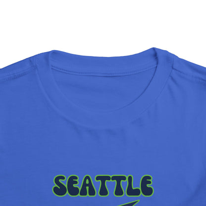 Toddler Bluey Design Seattle Seahawks Football -Inspired T-Shirt