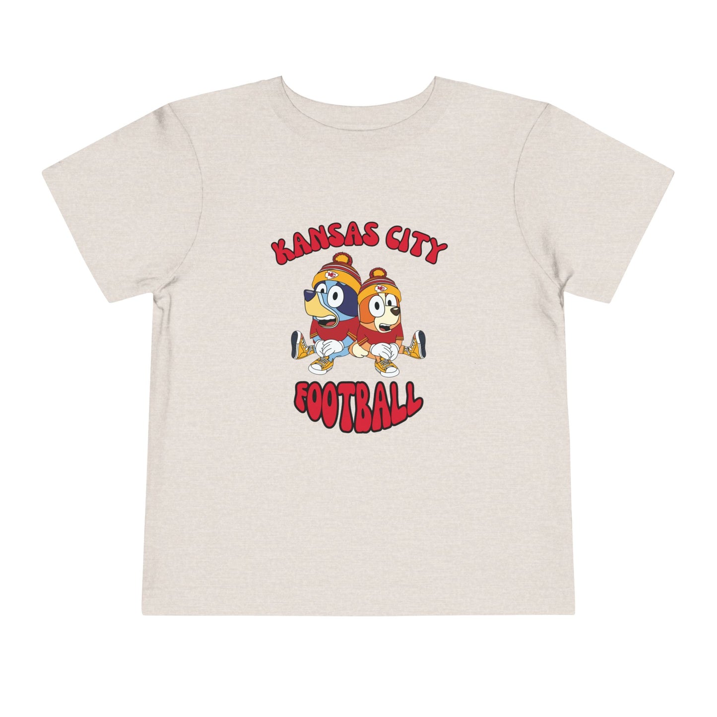 Toddler Bluey & Bingo Design Kansas City Chiefs Football - Inspired T-Shirt