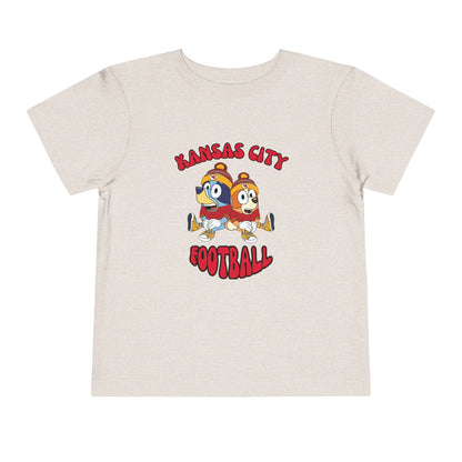 Toddler Bluey & Bingo Design Kansas City Chiefs Football - Inspired T-Shirt