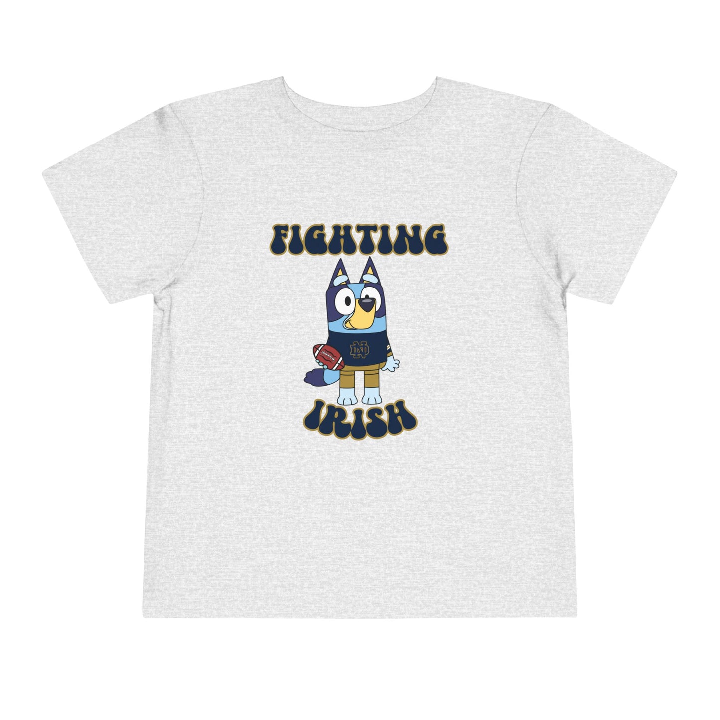 Bluey Fighting Irish Design College Football Toddler Tee