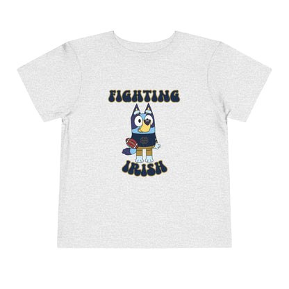 Bluey Fighting Irish Design College Football Toddler Tee