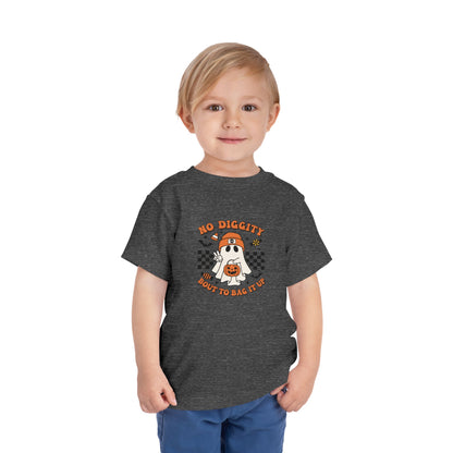 Toddler Halloween  No Diggity Bout To Bag It T-Shirt