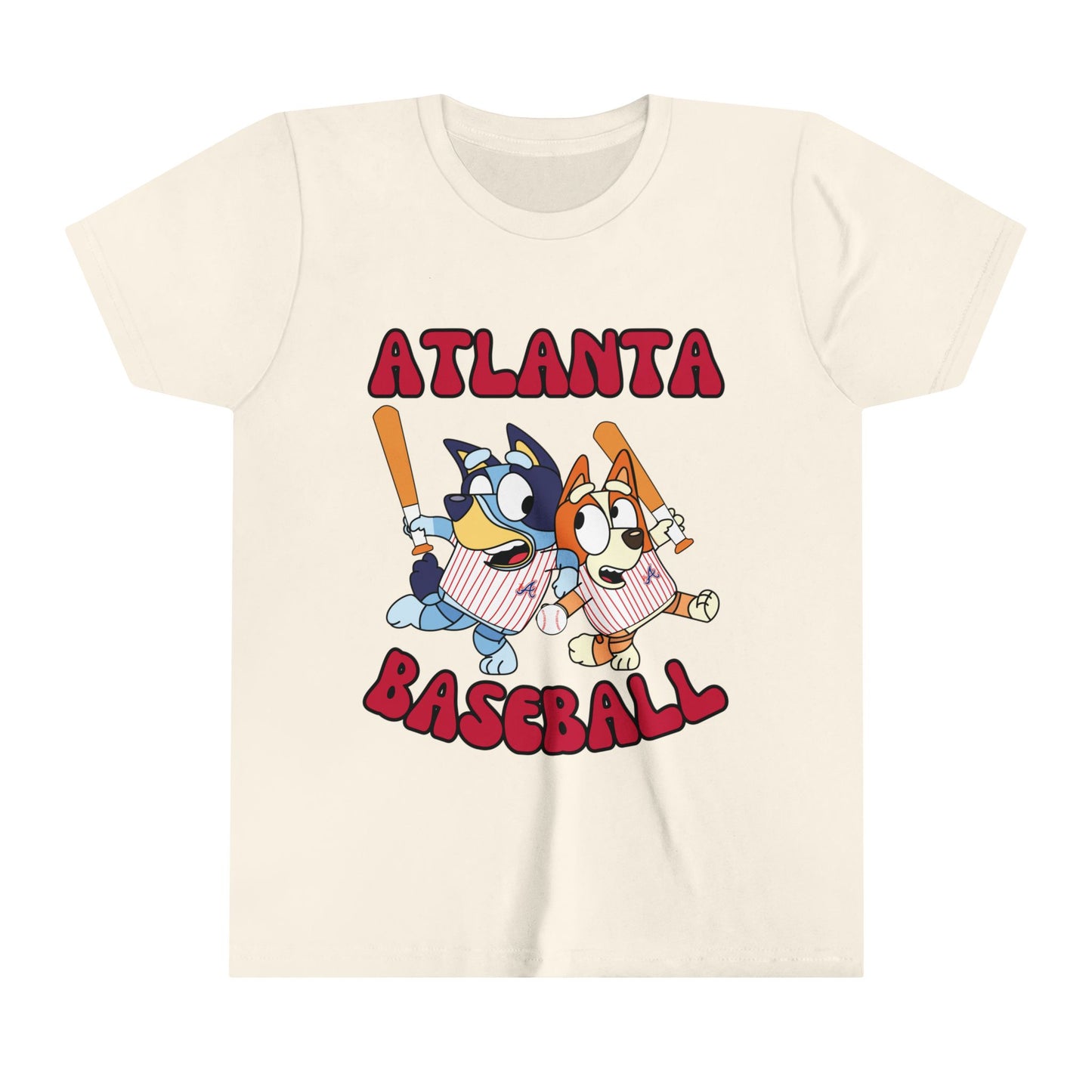 Youth Bluey Design Atlanta Braves - Inspired T-Shirt