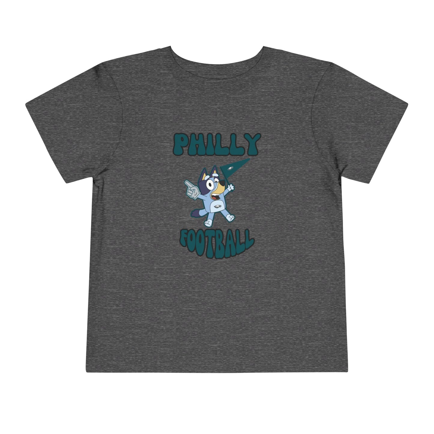 Toddler Bluey Design Philadelphia Eagles Football -Inspired T-Shirt