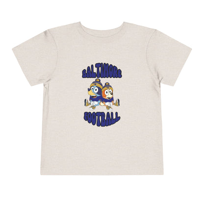 Toddler Bluey & Bingo Design Ravens Football - Inspired T-Shirt