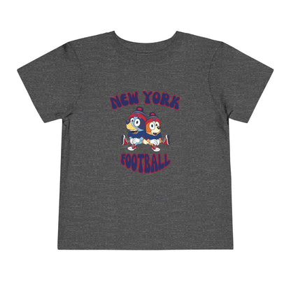 Toddler Bluey & Bingo Design New York Giants Football - Inspired T-Shirt