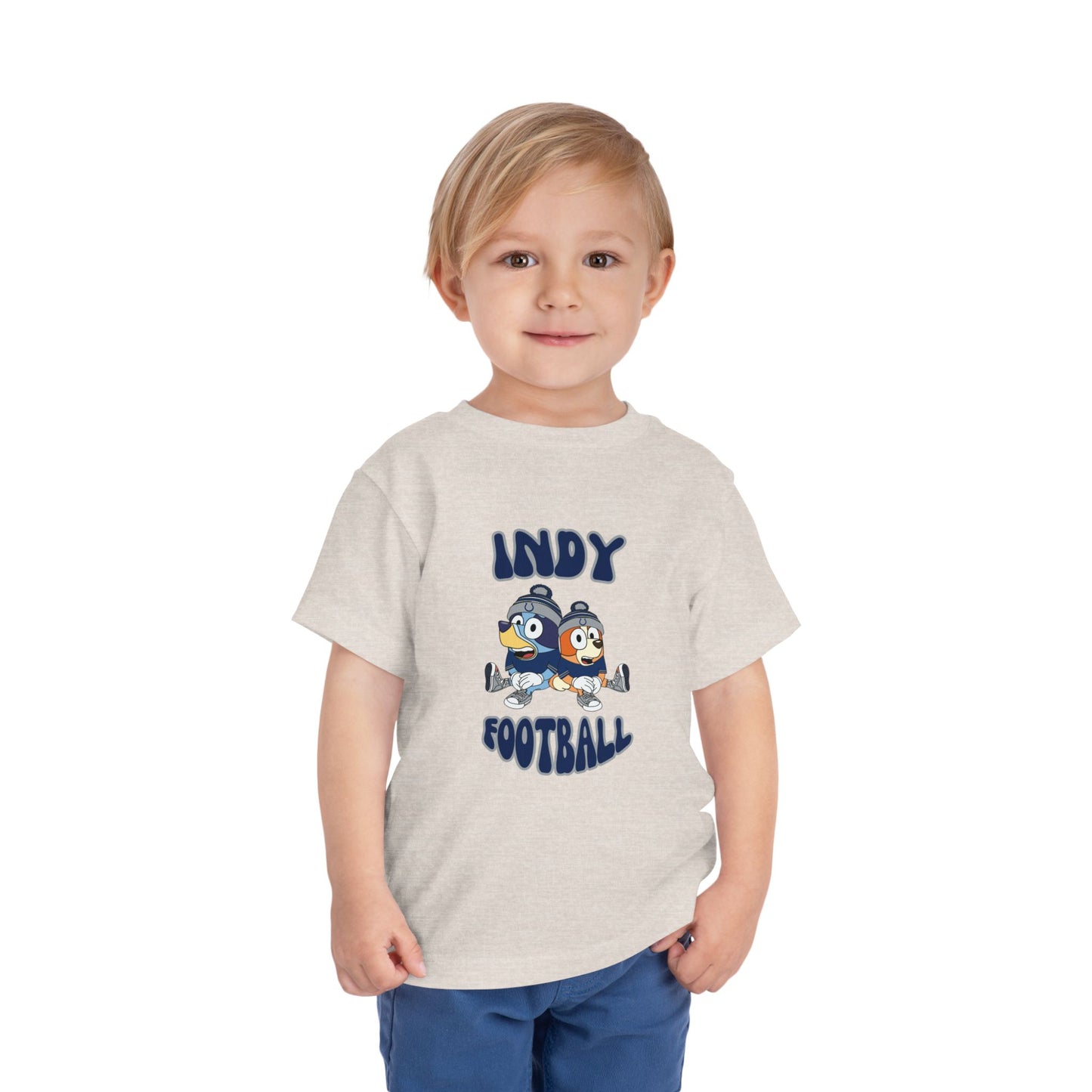 Toddler Bluey & Bingo Design Colts Football - Inspired T-Shirt