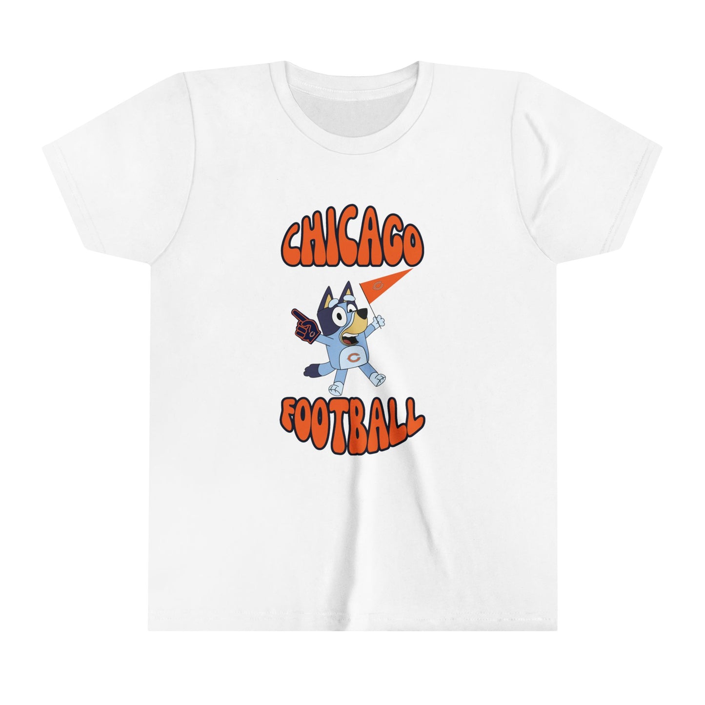 Youth Bluey Design Chicago Bears Football -Inspired T-Shirt