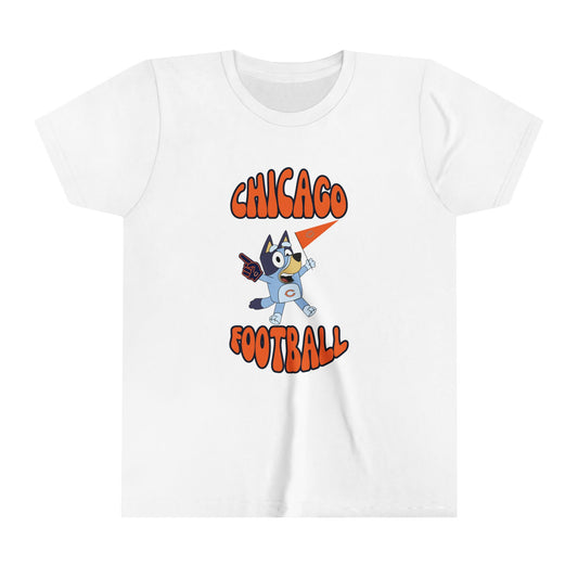 Youth Bluey Design Chicago Bears Football -Inspired T-Shirt