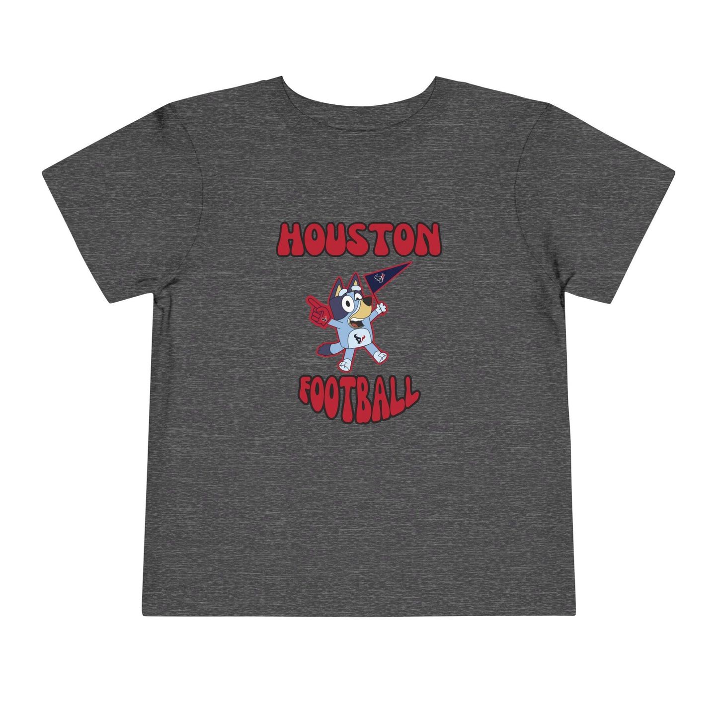 Toddler Bluey Design Houston Texans Football -Inspired T-Shirt