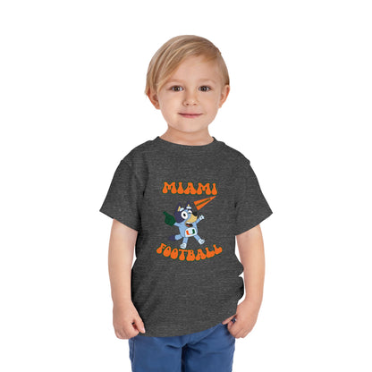 Customizable Toddler Tee - Bluey College Football Design