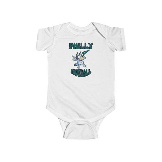 Infant Bluey Design Philadelphia Eagles Football -Inspired Bodysuit