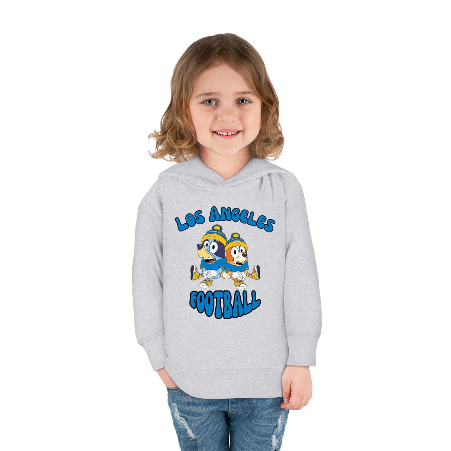 Toddler Bluey & Bingo Design Chargers Football - Inspired Pullover Fleece Hoodie