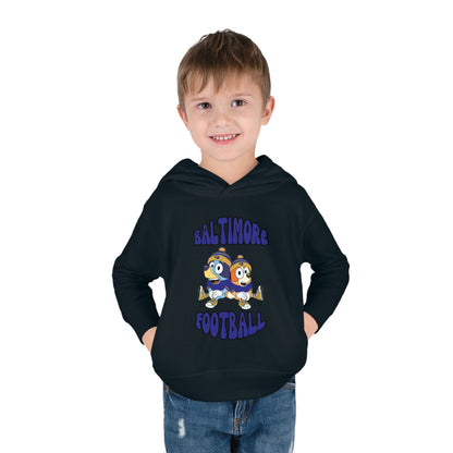 Toddler Bluey & Bingo Design Ravens Football - Inspired Pullover Fleece Hoodie