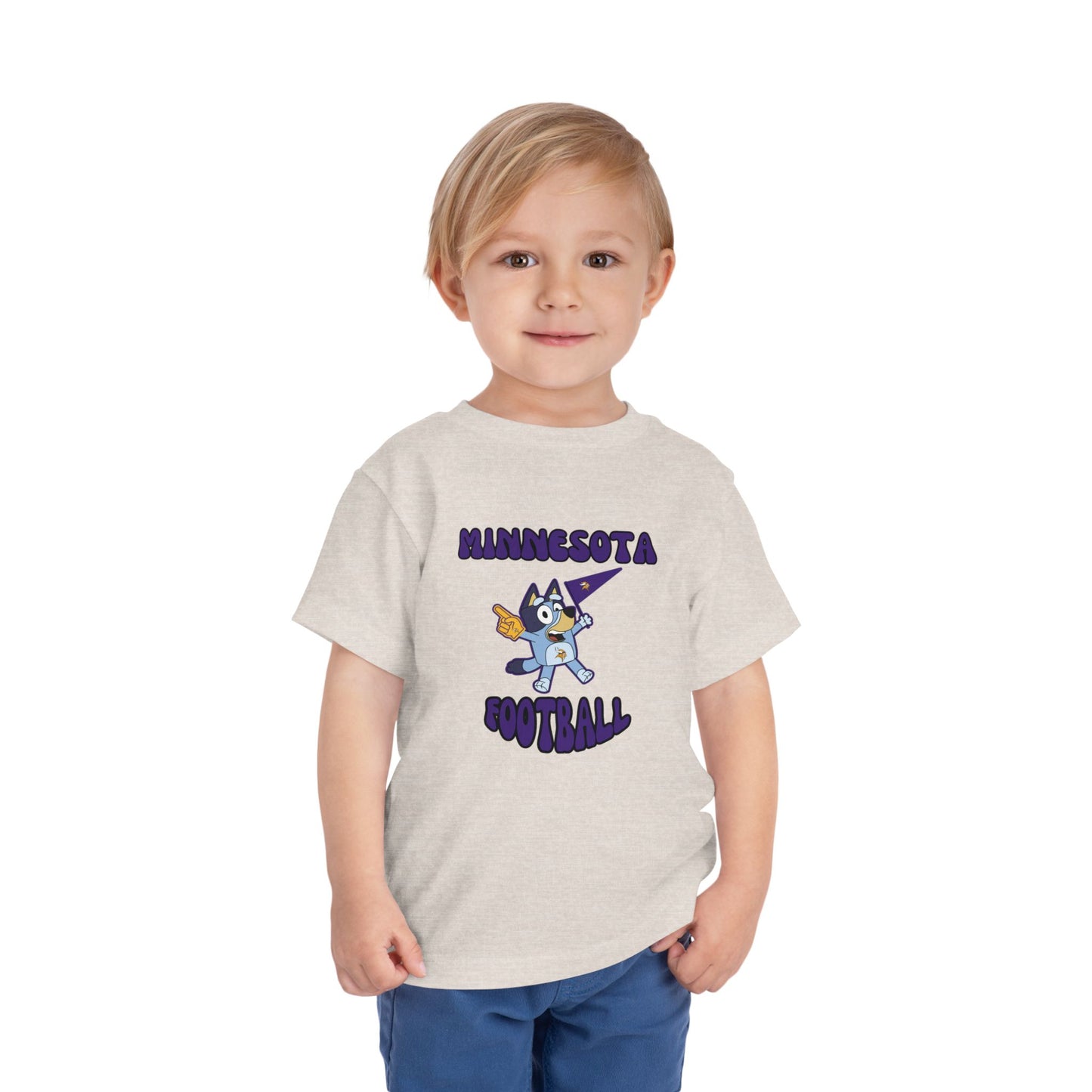 Toddler Bluey Design Minnesota Football - Inspired T-Shirt