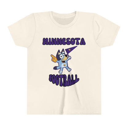 Youth Bluey Design Minnesota Football - Inspired T-Shirt