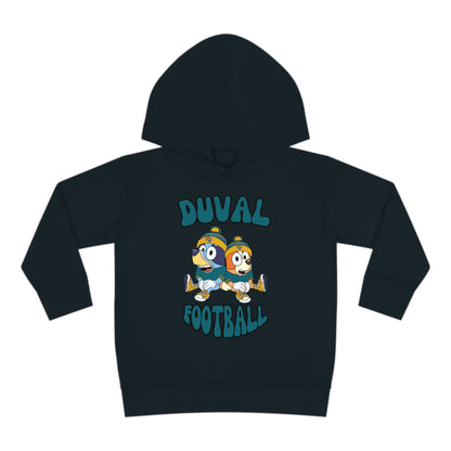 Toddler Bluey & Bingo Design Jaguars Football - Inspired Pullover Fleece Hoodie