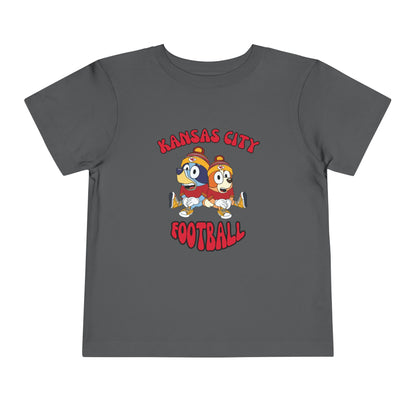 Toddler Bluey & Bingo Design Kansas City Chiefs Football - Inspired T-Shirt