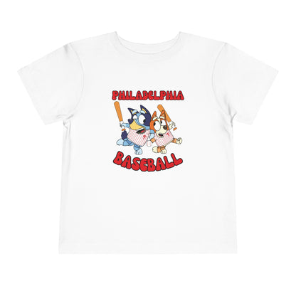 Toddler Bluey Design Philadelphia Phillies - Inspired T-Shirt