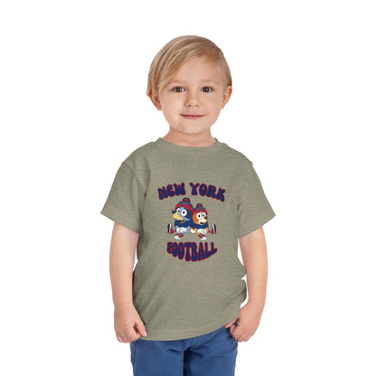 Toddler Bluey & Bingo Design New York Giants Football - Inspired T-Shirt