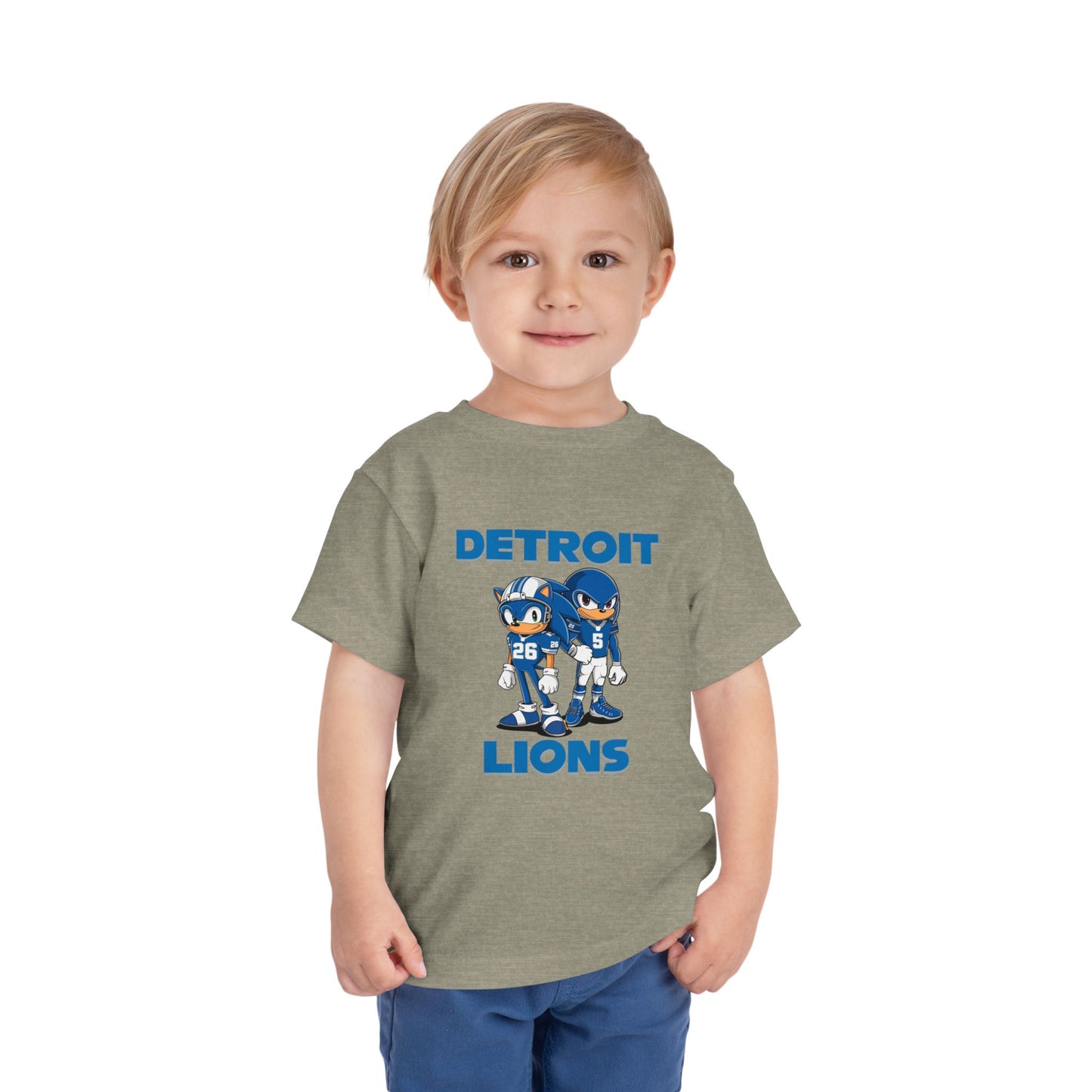 Toddler Tee Shirt - Sonic and Knuckles Jahmyr Gibbs and David Montgomery Detroit Lions