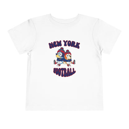 Toddler Bluey & Bingo Design New York Giants Football - Inspired T-Shirt