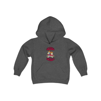 Youth Bluey & Bingo Design Cardinals Football - Inspired Heavy Blend Hooded Sweatshirt