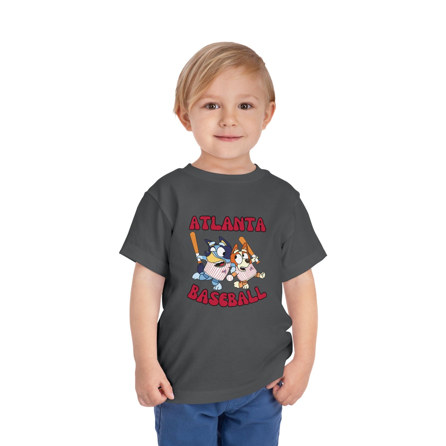 Toddler Bluey Design Atlanta Braves - Inspired T-Shirt