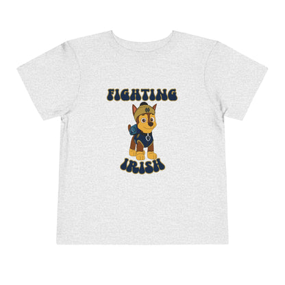 Chase Paw Patrol Fighting Irish College Football Design Toddler Tee