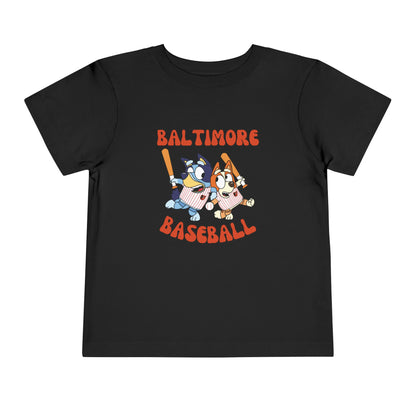 Toddler Bluey Design Baltimore Orioles - Inspired T-Shirt