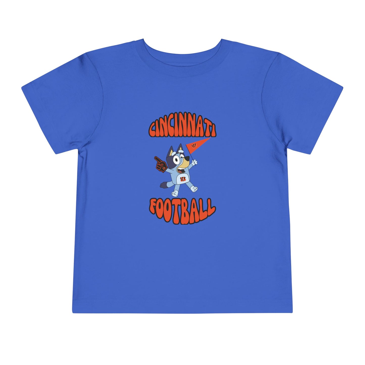 Toddler Bluey Design Cincinnati Bengals Football - Inspired T-Shirt