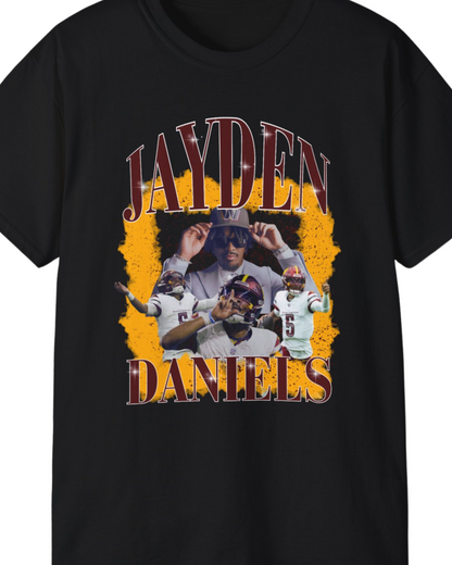 Jayden Daniels Vintage Graphic 90s T-Shirt, Sport Homage Graphic T-shirt Unisex