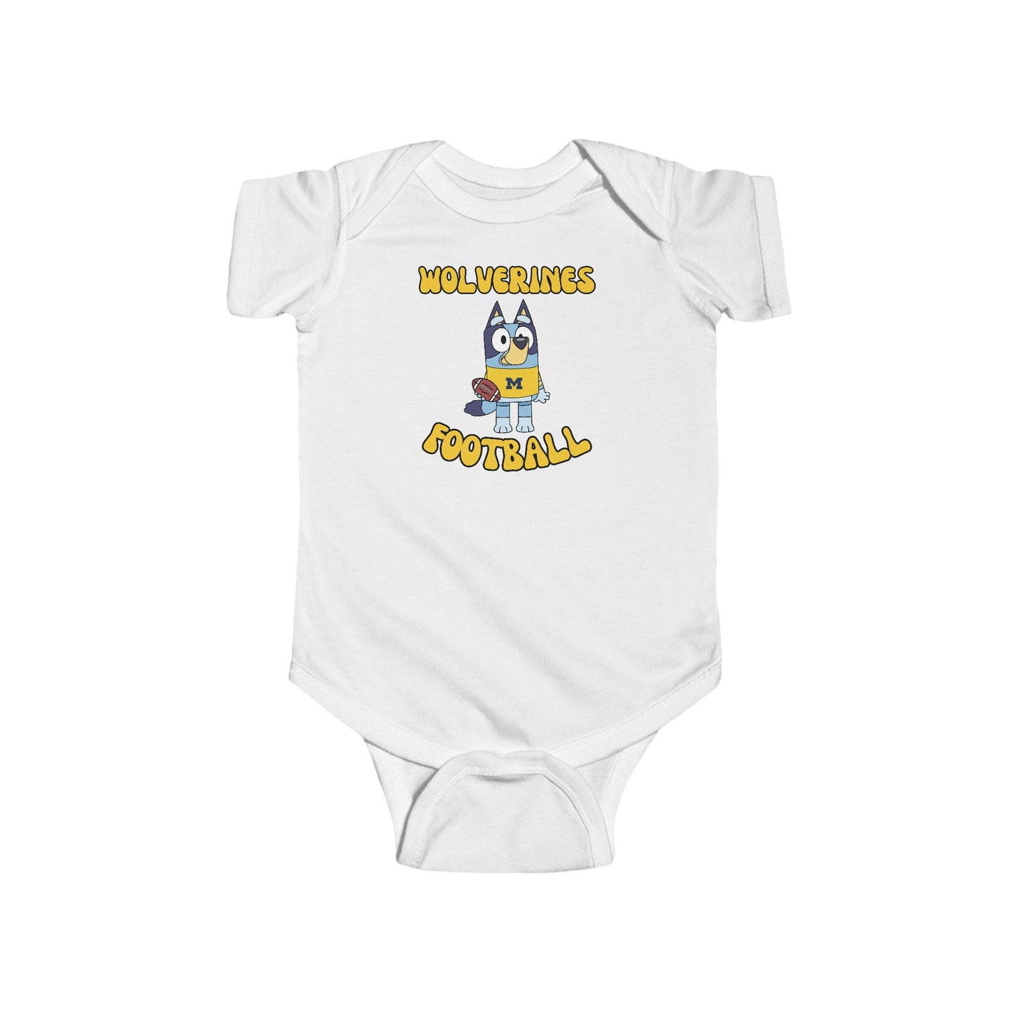 Customizable Infant Onesie - Bluey College Football Design